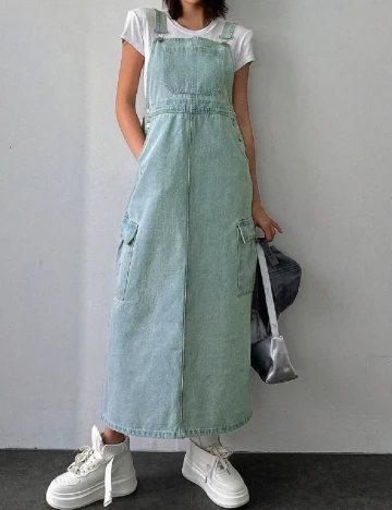 Rochie medie Dazy, albastru