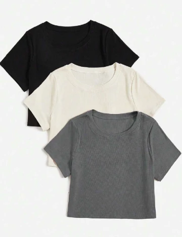 Set topuri 3 bucati SHEIN CURVE, mix culori