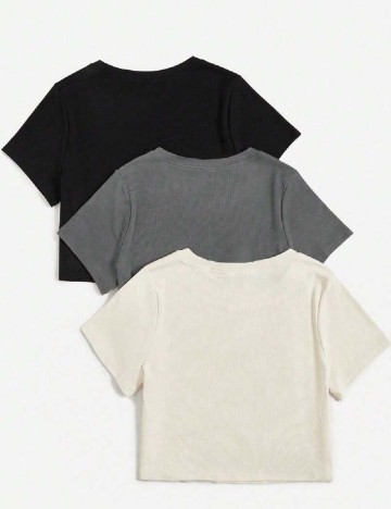 Set topuri 3 bucati SHEIN CURVE, mix culori