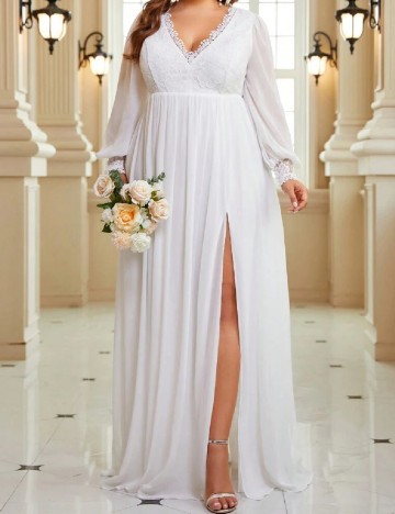
						Rochie lunga SHEIN CURVE, alb