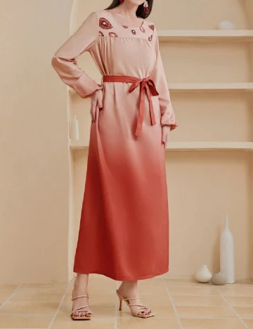 Rochie lunga SHEIN, roz pudra