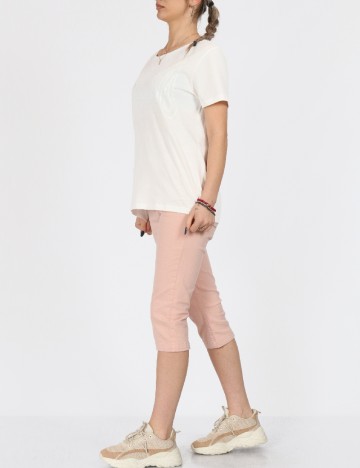 Tricou Cream, alb