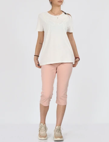 Tricou Cream, alb