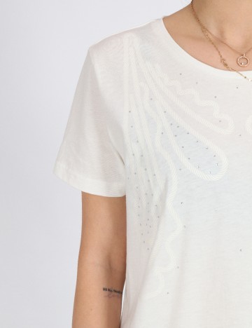 Tricou Cream, alb