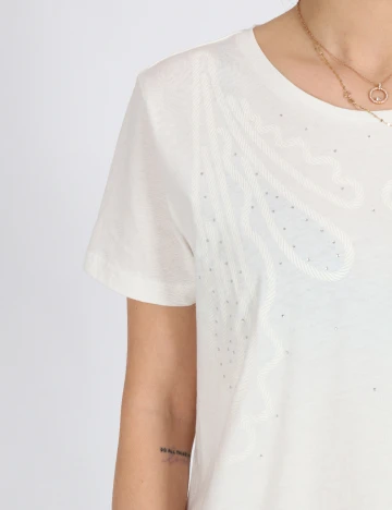 Tricou Cream, alb