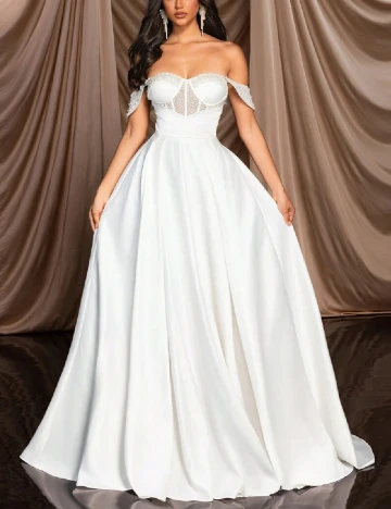 Rochie lunga SHEIN, alb Alb
