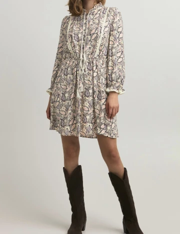 Rochie scurta Atelier Reve, crem
