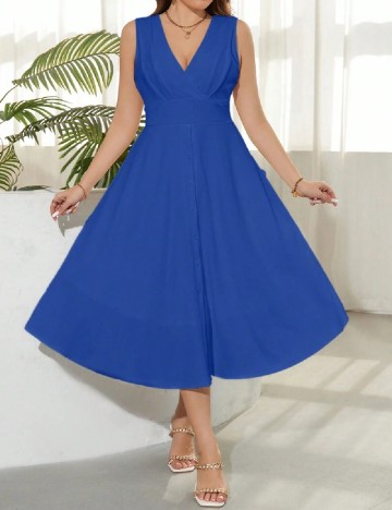 
						Rochie medie SHEIN CURVE, albastru