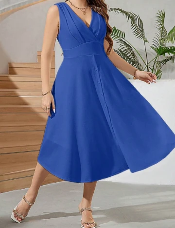 Rochie medie SHEIN CURVE, albastru