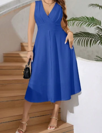 Rochie medie SHEIN CURVE, albastru