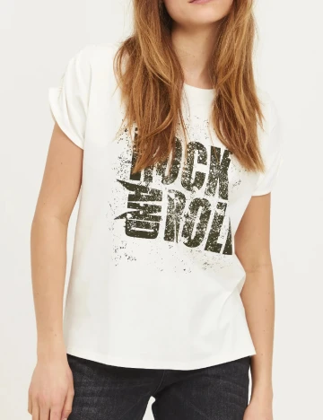 Tricou Pulz, alb Alb