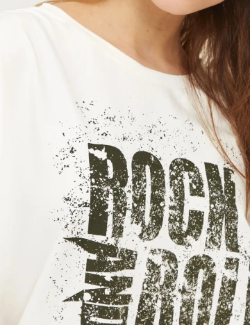 Tricou Pulz, alb Alb