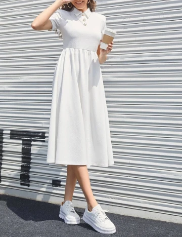 Rochie medie SHEIN, alb