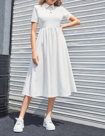 Rochie medie SHEIN, alb