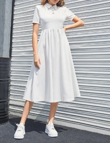 Rochie medie SHEIN, alb
