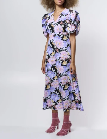 Rochie medie Ichi, floral print