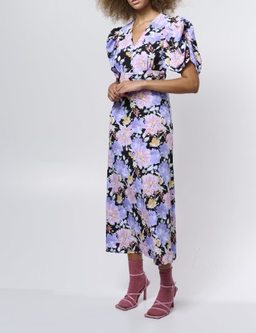 Rochie medie Ichi, floral print