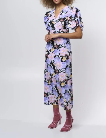 Rochie medie Ichi, floral print
