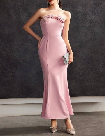 Rochie lunga MOTF, roz