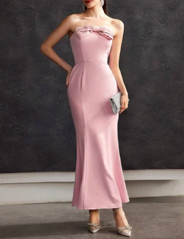 Rochie lunga MOTF, roz