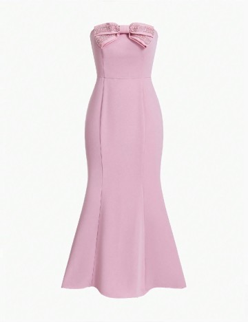 Rochie lunga MOTF, roz