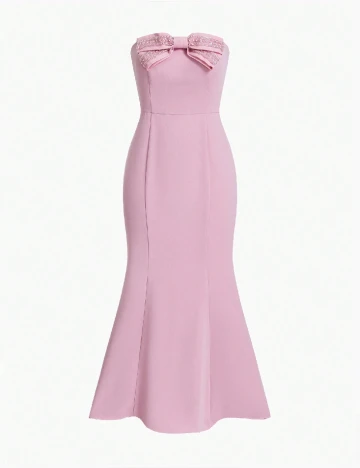 Rochie lunga MOTF, roz