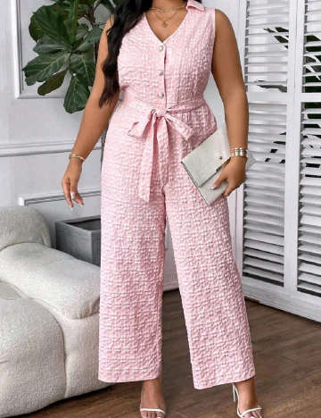 Salopeta SHEIN CURVE, roz