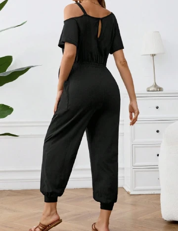 Salopeta SHEIN Maternity, negru
