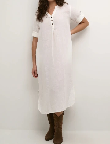 Rochie medie Cream, alb