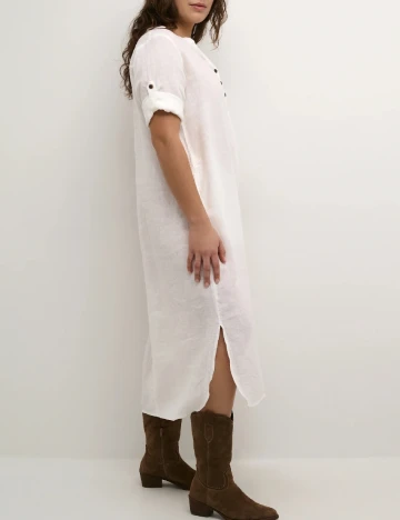 Rochie medie Cream, alb