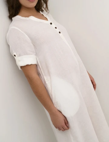 Rochie medie Cream, alb