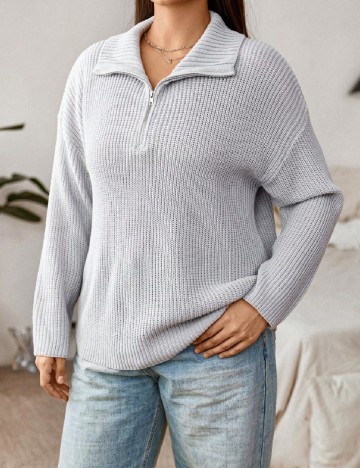 
						Pulover SHEIN CURVE, gri