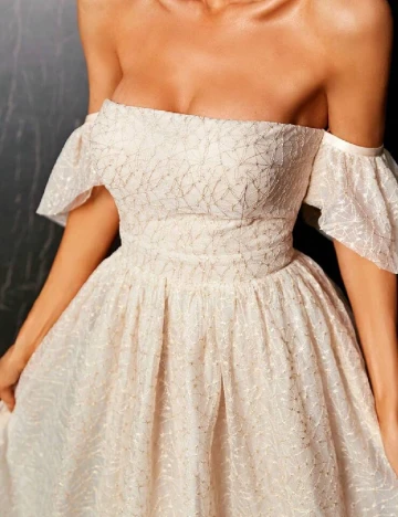 Rochie lunga Miss ord, crem