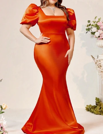 Rochie lunga SHEIN CURVE, portocaliu