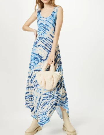 Rochie lunga Cream, albastru