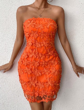 Rochie scurta SHEIN, portocaliu