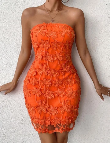 Rochie scurta SHEIN, portocaliu Portocaliu