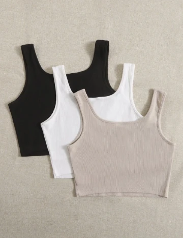 Set topuri 3 bucati SHEIN, mix culori