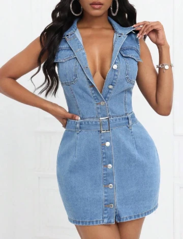 Rochie scurta SHEIN, albastru