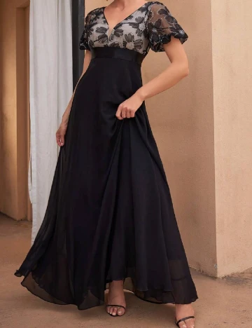 Rochie lunga UNITHORSE, negru