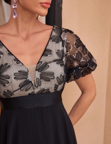 Rochie lunga UNITHORSE, negru