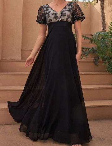 Rochie lunga UNITHORSE, negru
