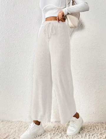 Pantaloni SHEIN, alb