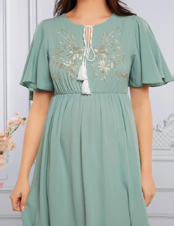 Rochie lunga SHEIN Maternity, verde