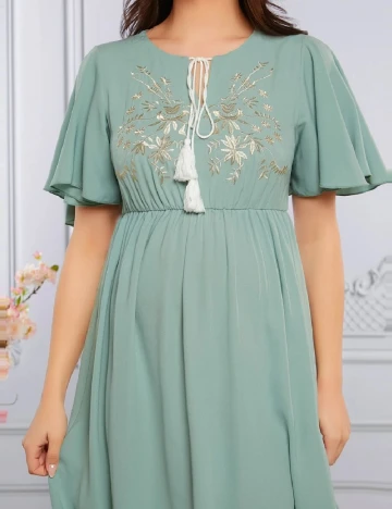 Rochie lunga SHEIN Maternity, verde Verde