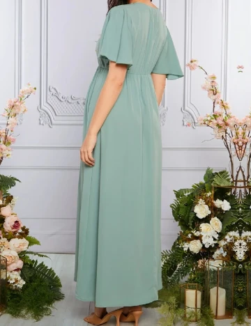 Rochie lunga SHEIN Maternity, verde Verde