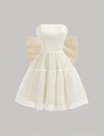 Rochie scurta SHEIN, ecru
