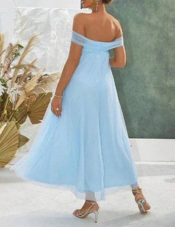 Rochie lunga SHEIN Maternity, albastru