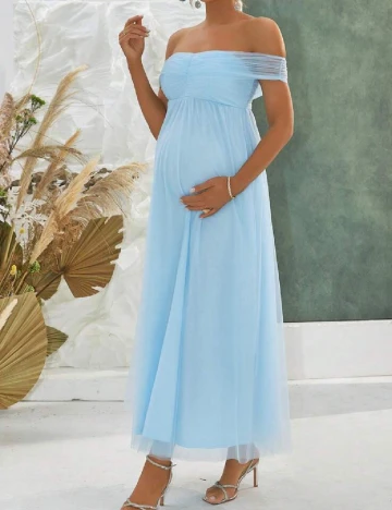 Rochie lunga SHEIN Maternity, albastru