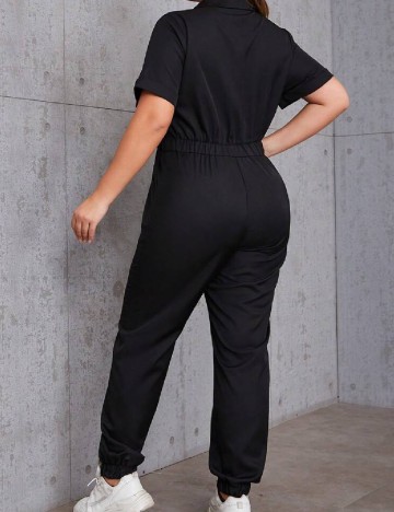 Salopeta Eilly Bazar Plus Size, negru